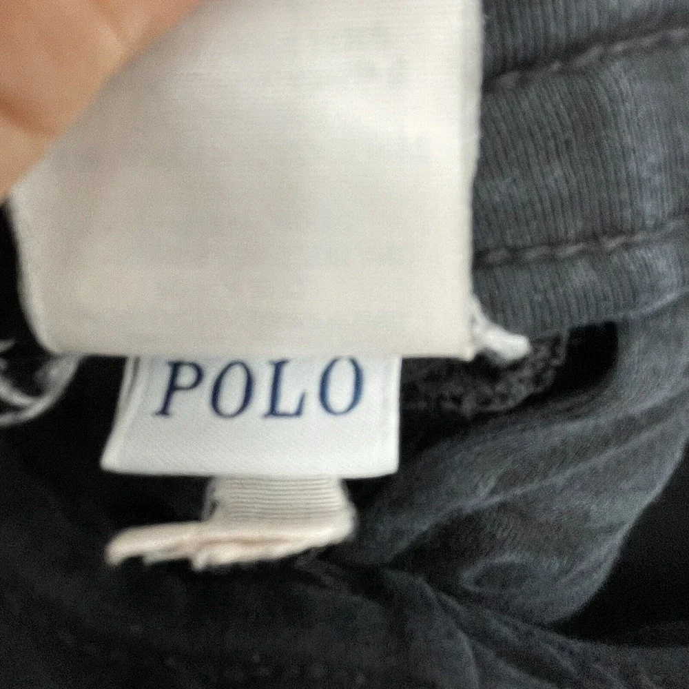 Polo Ralph Lauren Sz Med Performance Jogger Pants‎ Sweatpants Black White Stripe